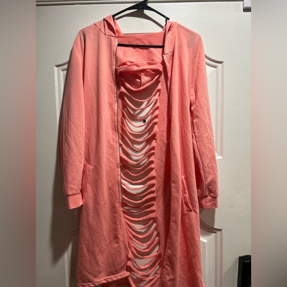 Women’s Cutout Jacket With Hoodie